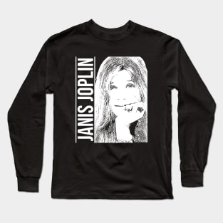 Janis Joplin // white Long Sleeve T-Shirt